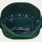 Estelle Velvet Calfskin & Python Bag Jade Green Lotus Blue