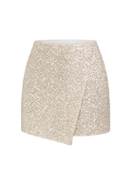 Minirok Rue met pailletten – Champagne