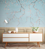 Mural Sakura - Bleu Ciel