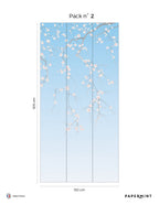 Mural Sakura - Bleu Ciel