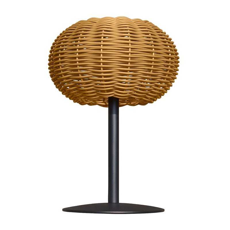 Samira - Lampe De Table Solaire - Polyrotin - Beige