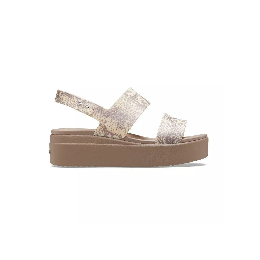 Crocs - Sandalias Crocs Brooklyn Snakelow Wdg - Beige