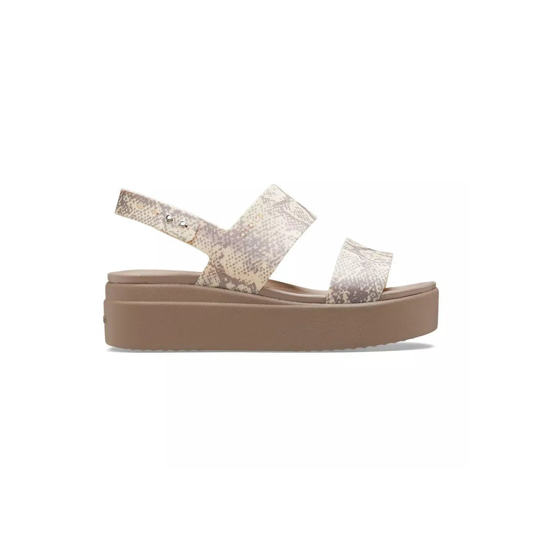 Crocs - Sandalias Crocs Brooklyn Snakelow Wdg - Beige
