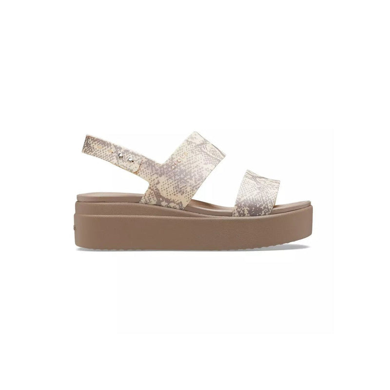 Sandales Crocs Brooklyn Snakelow Wdg - Beige