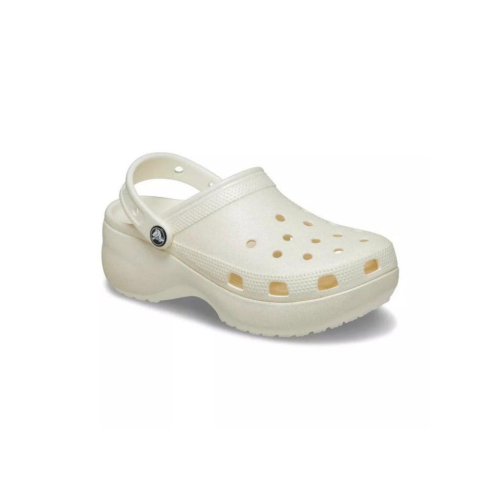 Sandales Crocs Classic Plateform Glitter - Blanc