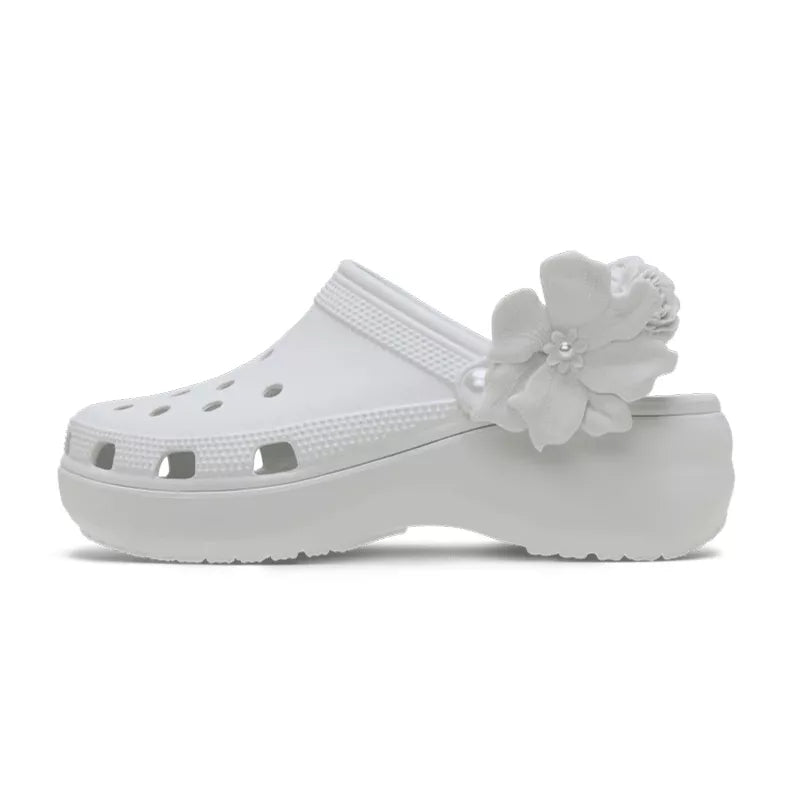 Sandalias clásicas con plataforma Bouquet - Blanco