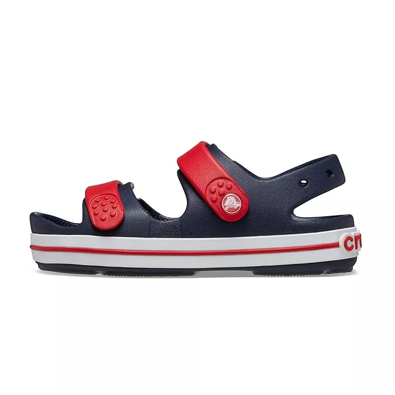 Sandalias Crocs Crocband Cruiser Junior - Azul Marino/Rojo