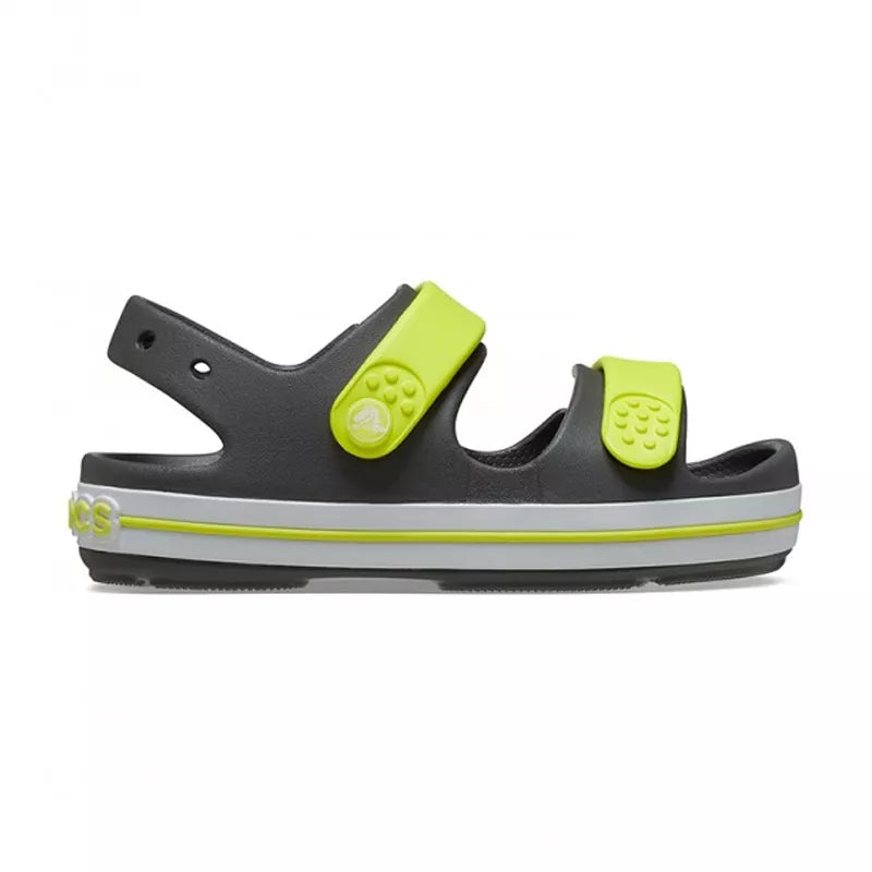 Crocband Cruiser Junior Sandals - Grey/Yellow