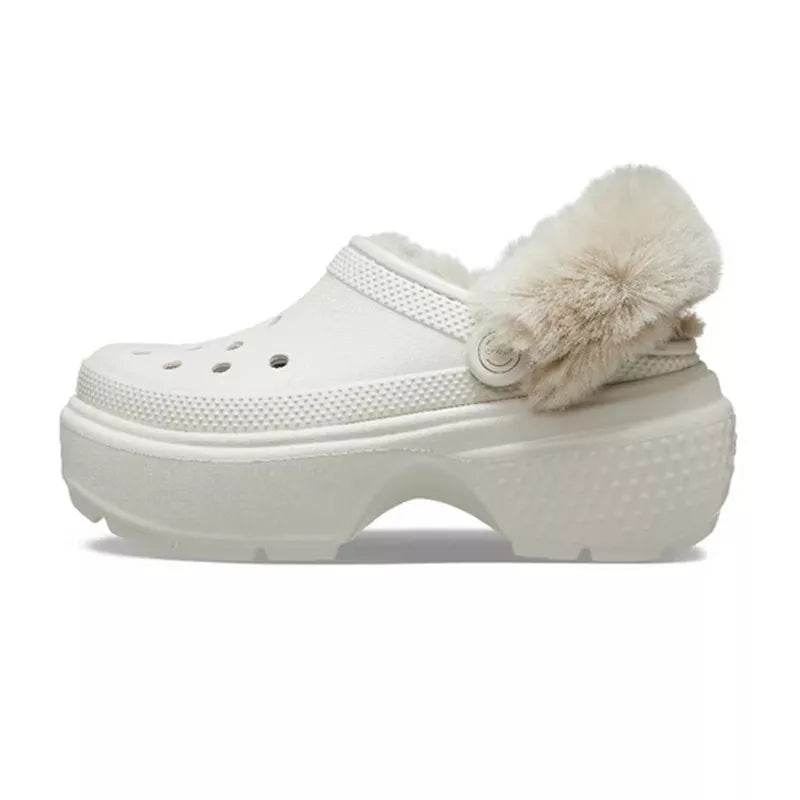 Stomp Lined Clog Sandals - White