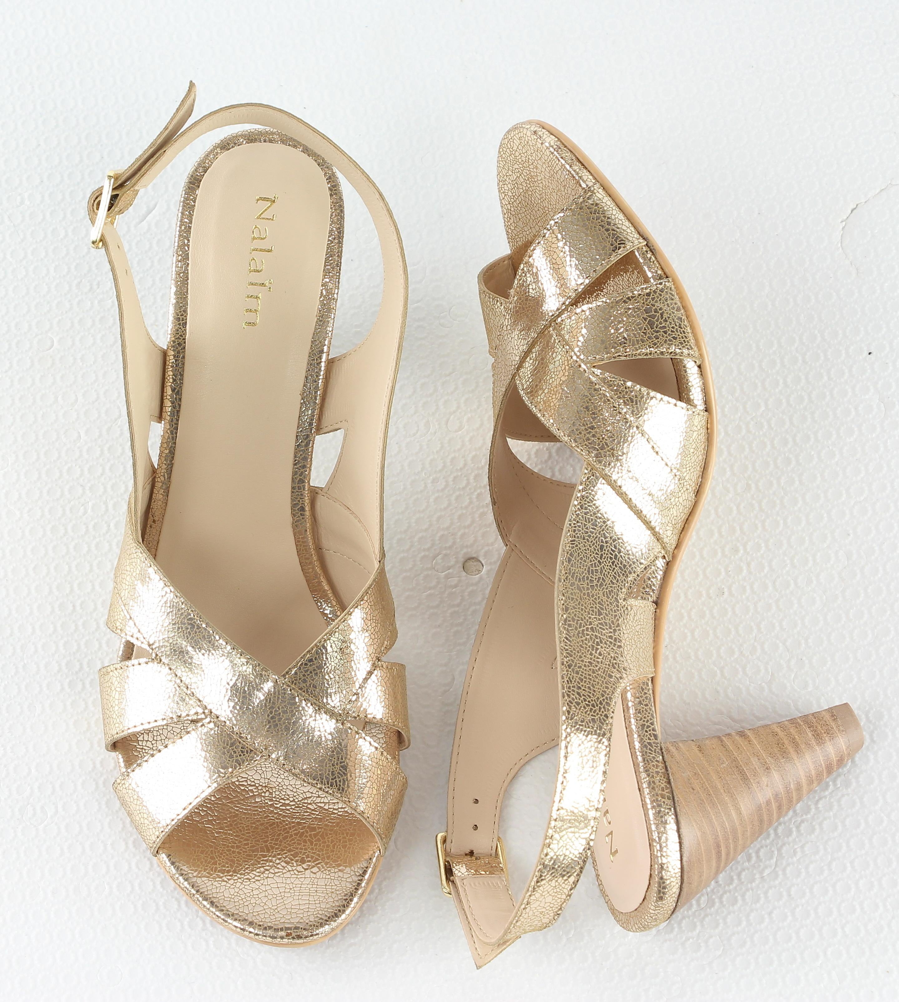 Nalaïm - Jade Heeled Sandals - Gold