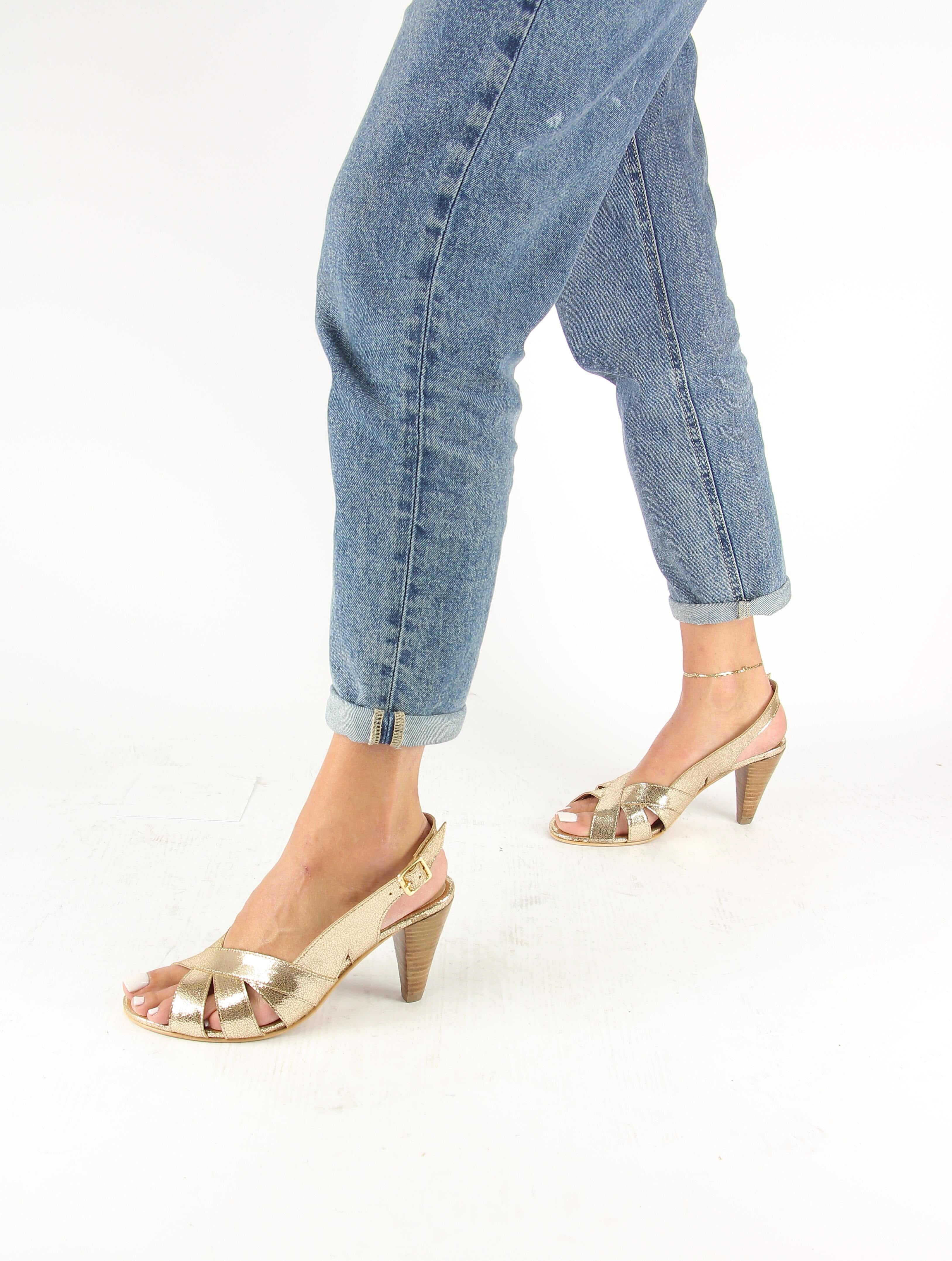 Nalaïm - Jade Heeled Sandals - Gold