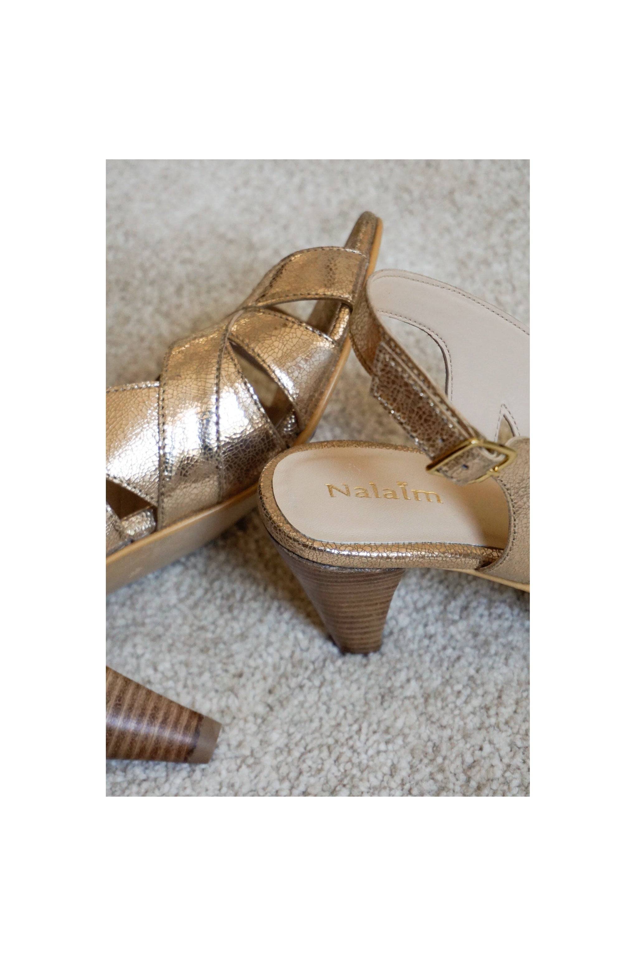 Nalaïm - Jade Heeled Sandals - Gold