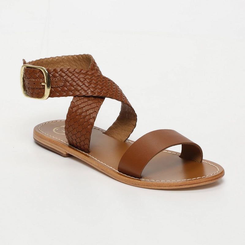 White Sun - Sandales Tinsley - Camel Goat Leather - Camel