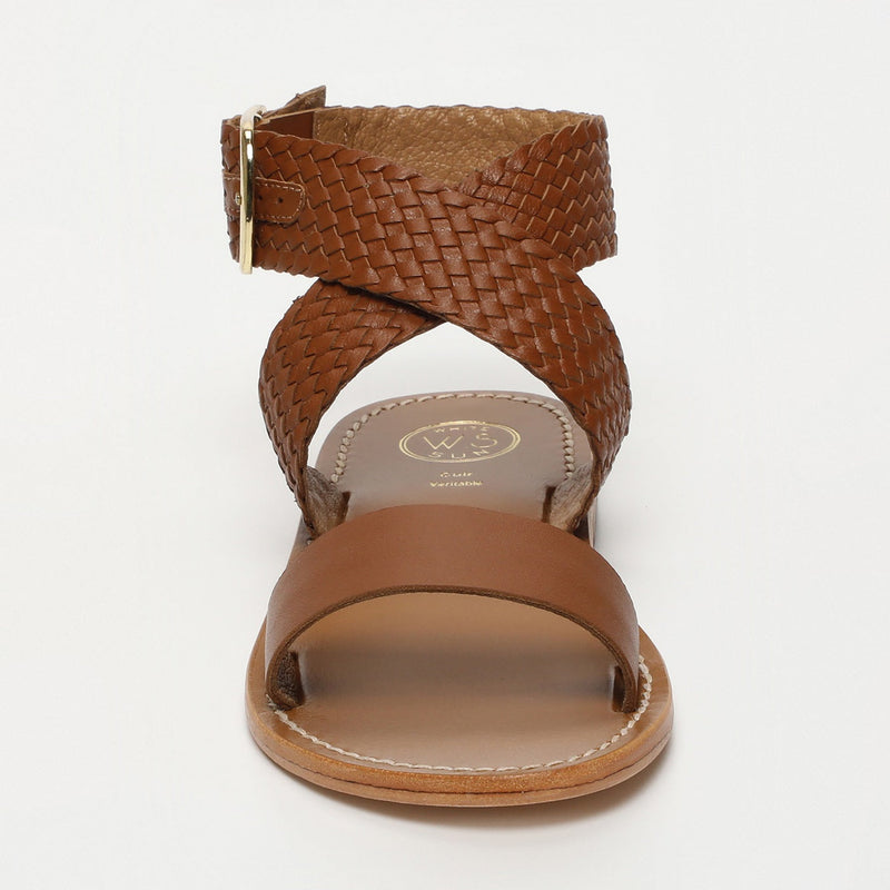 White Sun - Sandales Tinsley - Camel Goat Leather - Camel