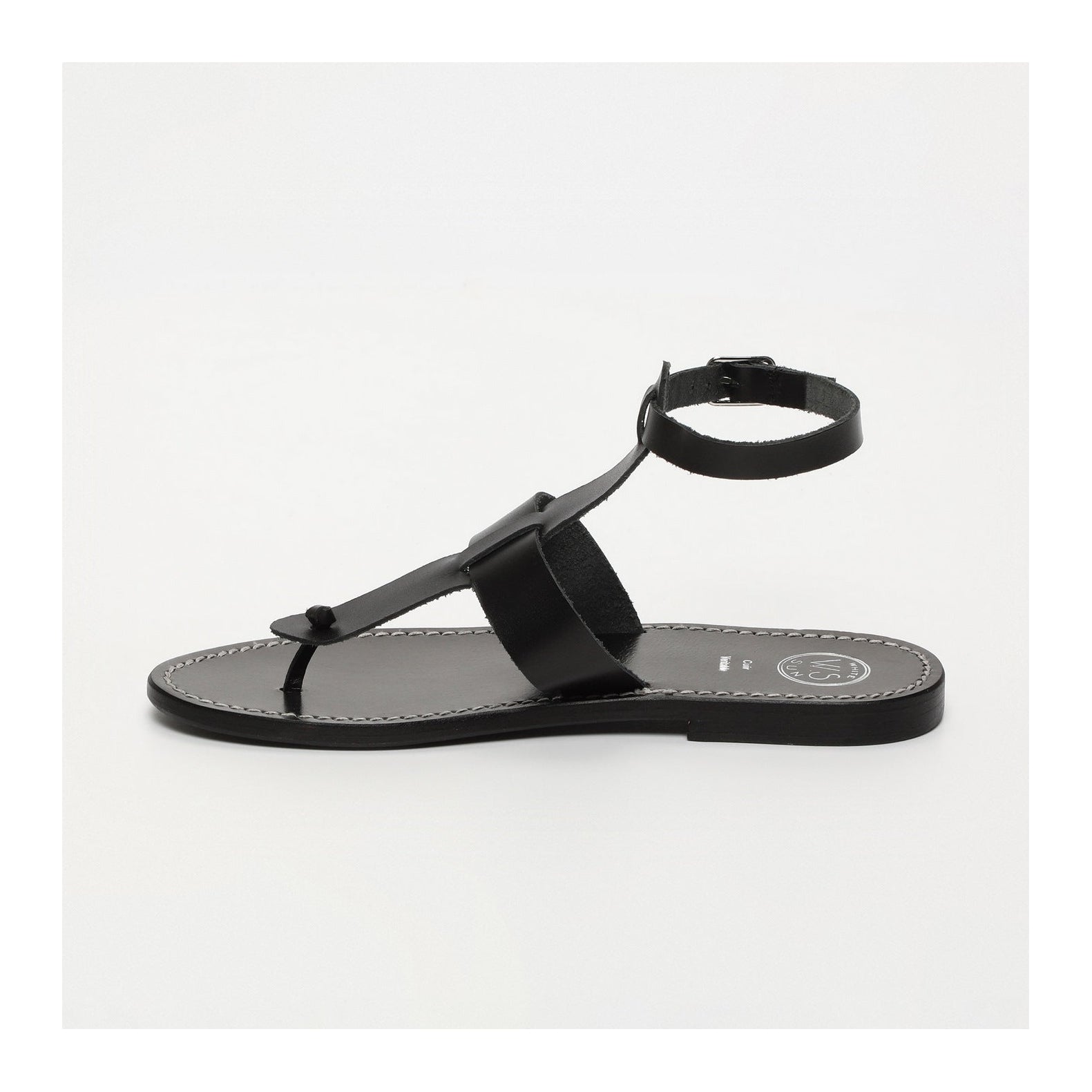 White Sun - Trisha Sandals - Black Buff - Black