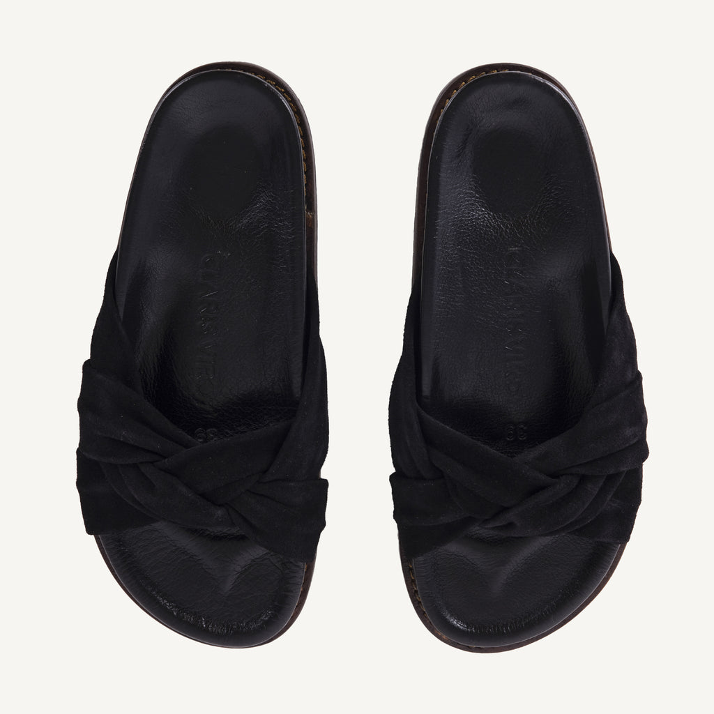 Jeannette Leather Sandals Black