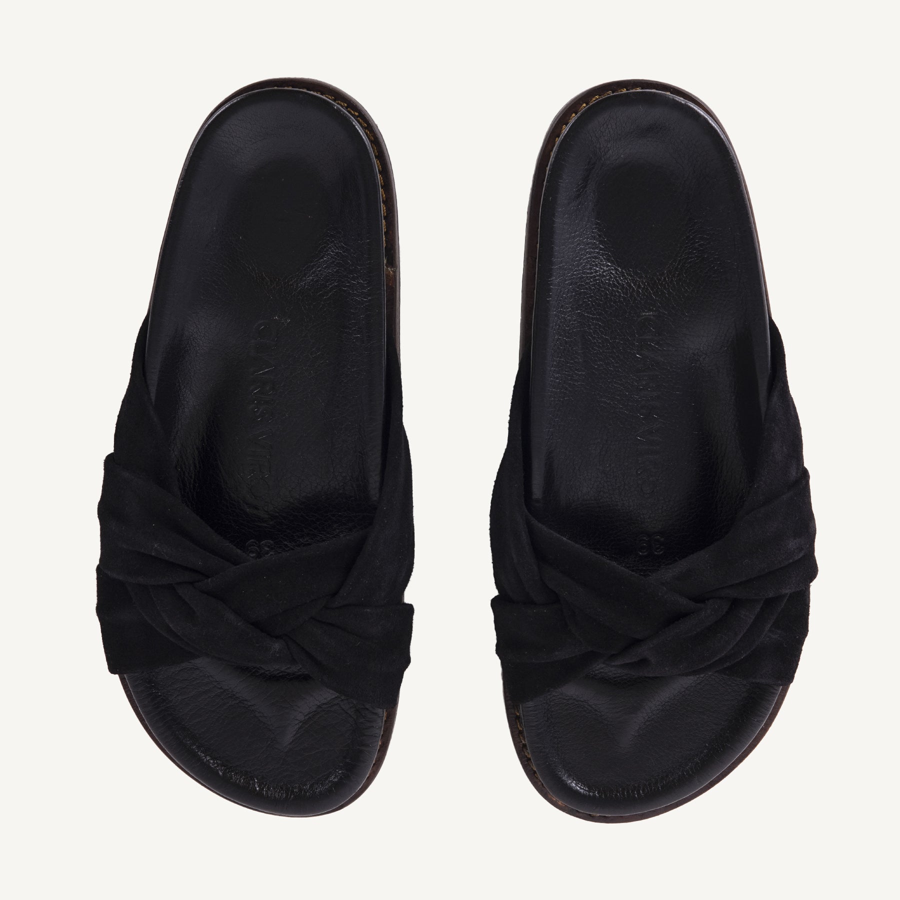Jeannette Leather Sandals Black