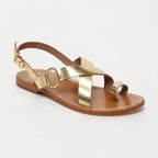 White Sun - Sandales Devakali - Dark Gold Buff - Dark Gold