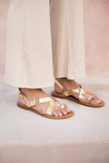 White Sun - Sandales Devakali - Dark Gold Buff - Dark Gold