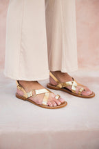 White Sun - Sandales Devakali - Dark Gold Buff - Dark Gold
