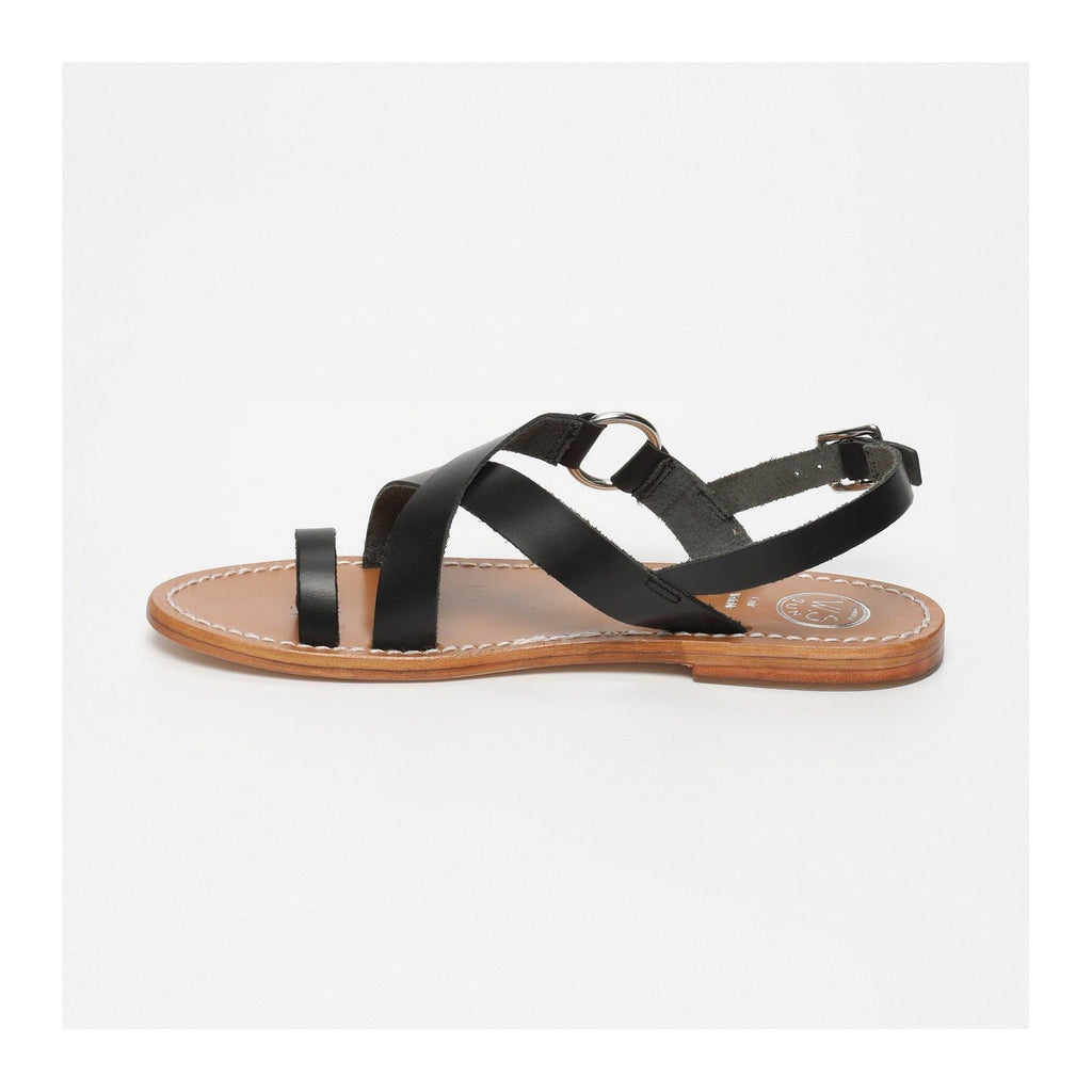 White Sun - Devakali Sandals - Black Buff - Black