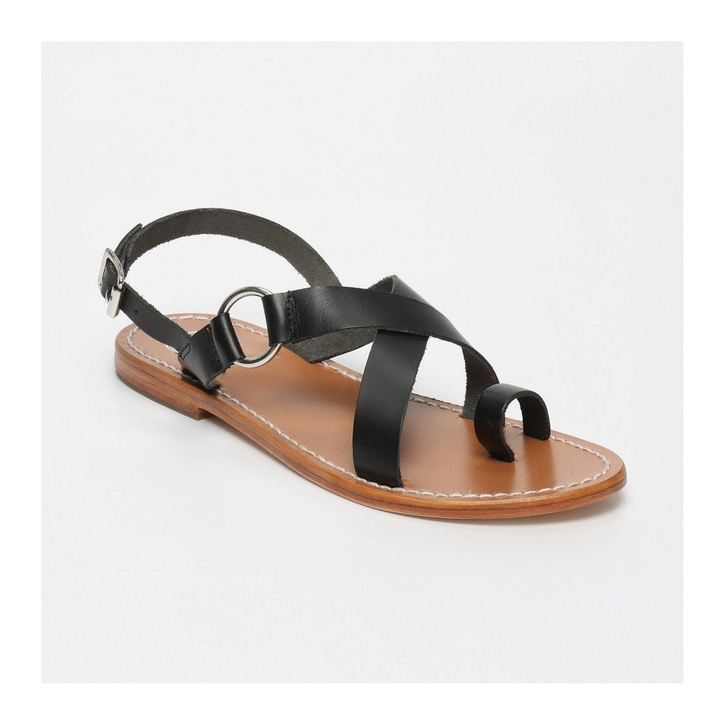 White Sun - Devakali Sandals - Black Buff - Black