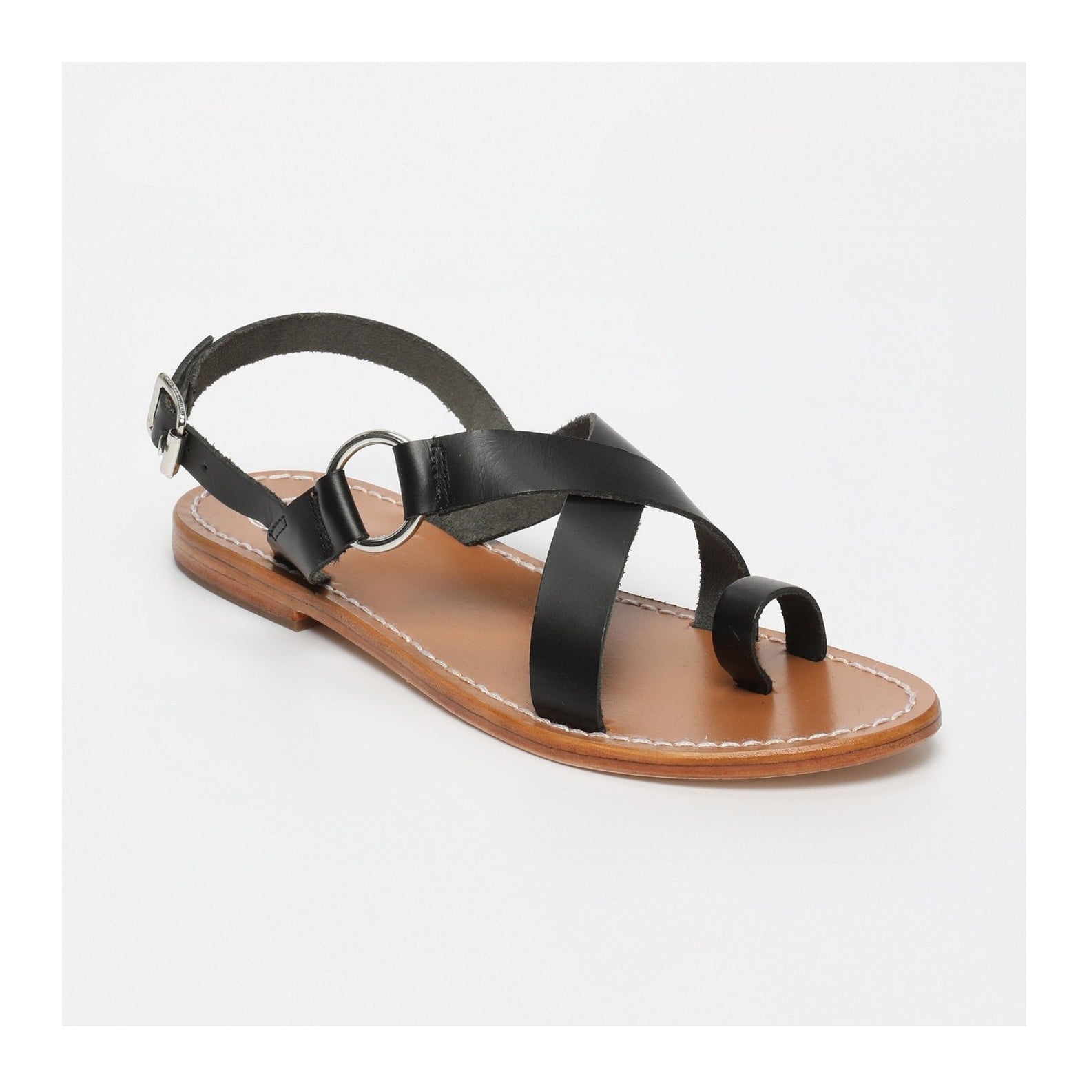 White Sun - Devakali Sandals - Black Buff - Black