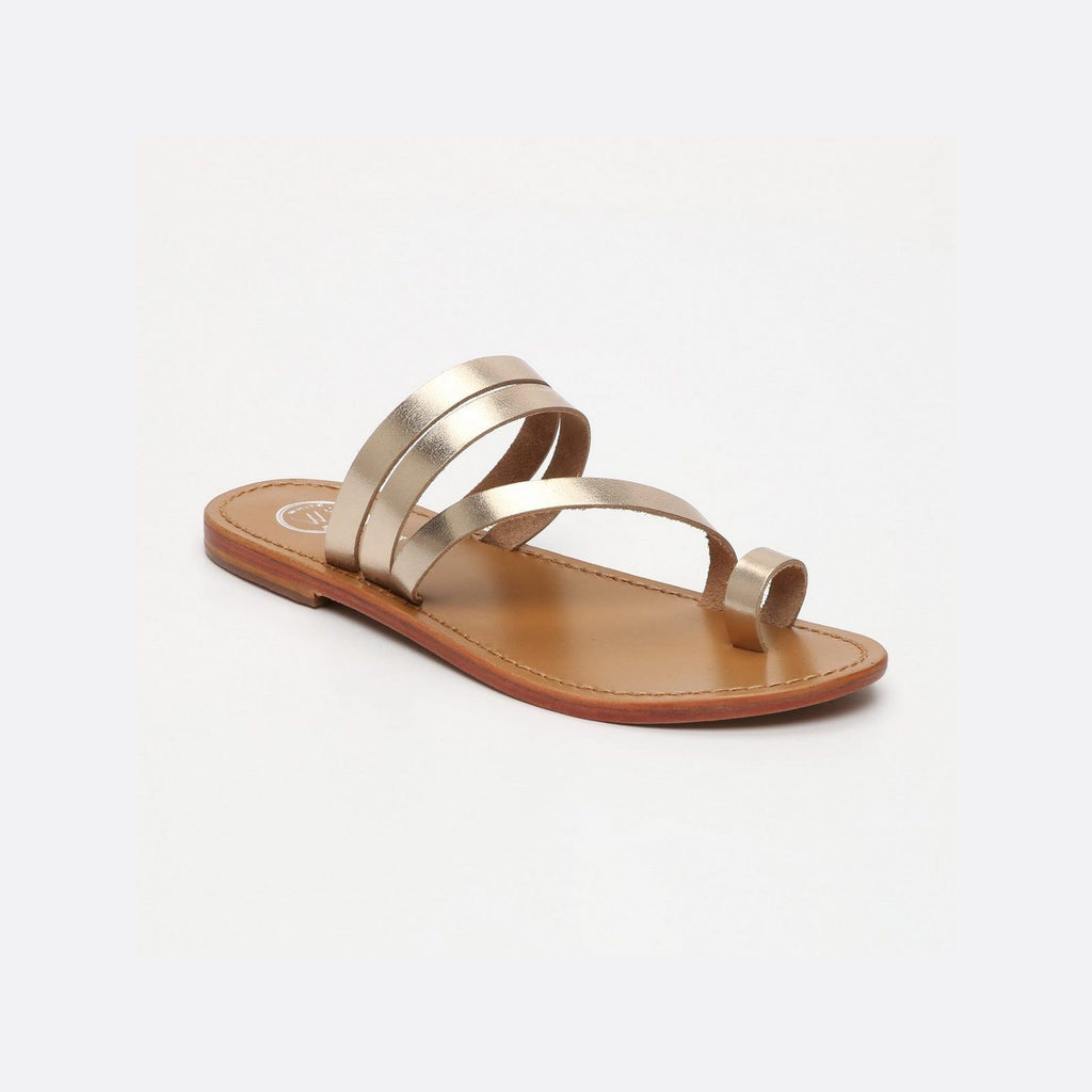 White Sun - Sandales Entre-Doigts Viagem - Or Rose - Femme
