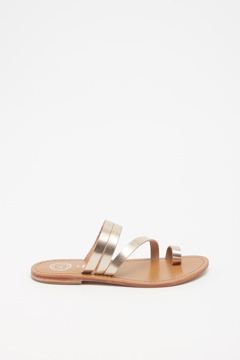 White Sun - Sandales Entre-Doigts Viagem - Or Rose - Femme