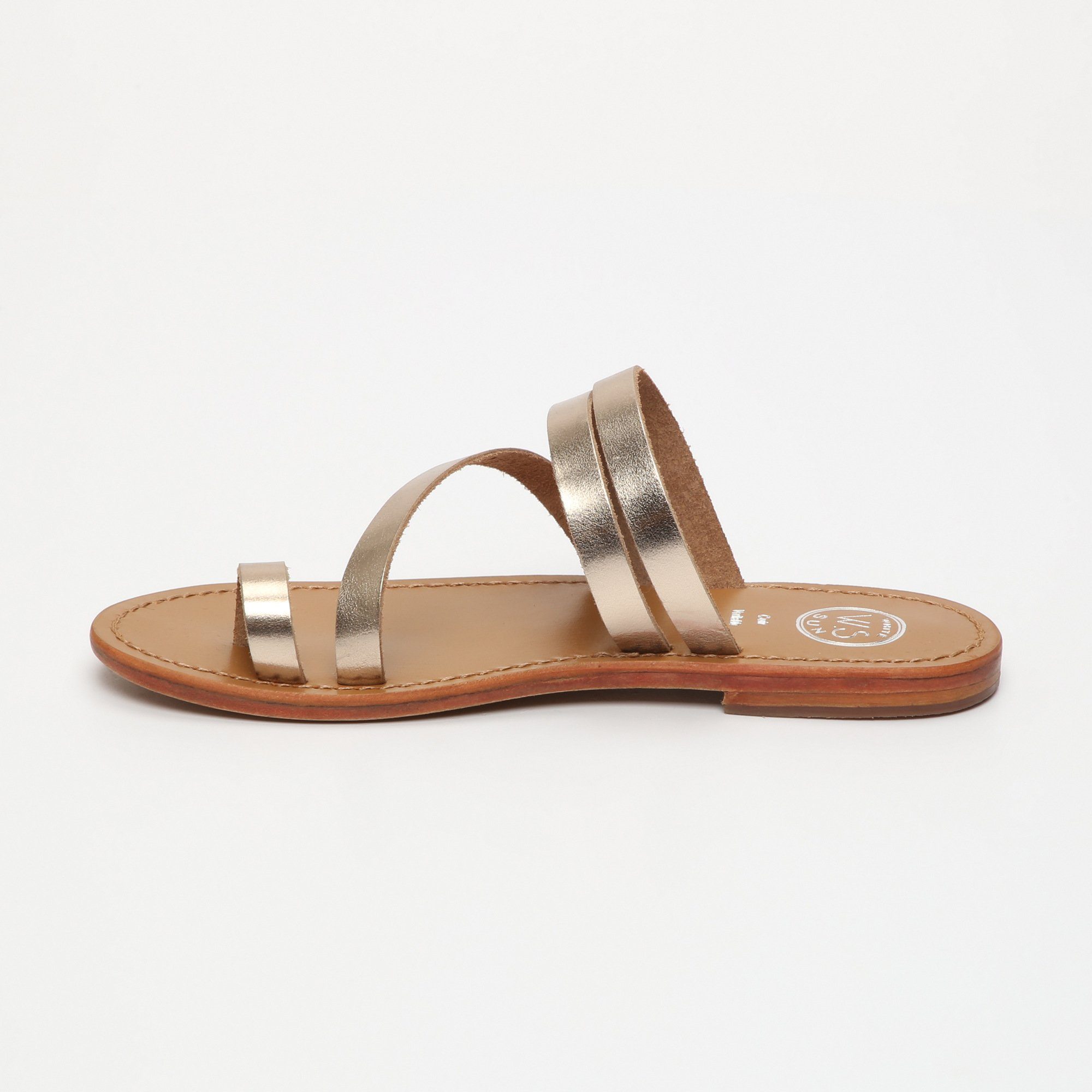 White Sun - Sandales Entre-Doigts Viagem - Or Rose - Femme