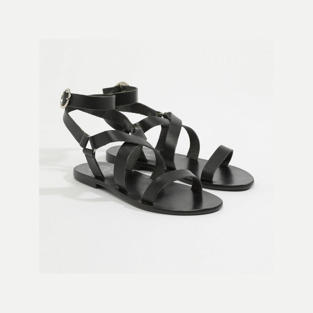 White Sun - Sandales Charel - Black Buff - Black