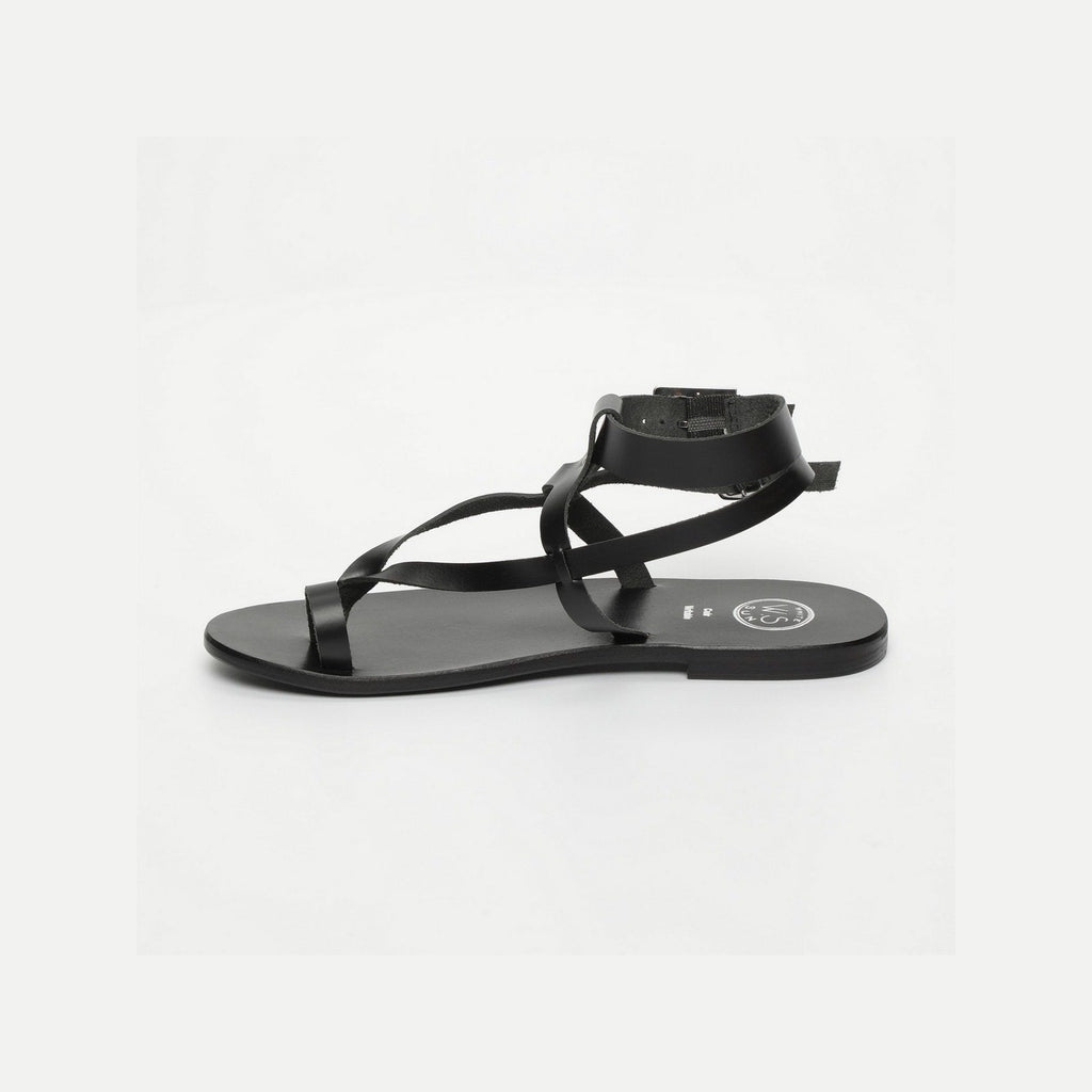White Sun - Sandales Hermance - Black Buff - Black