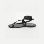White Sun - Sandales Hermance - Black Buff - Black