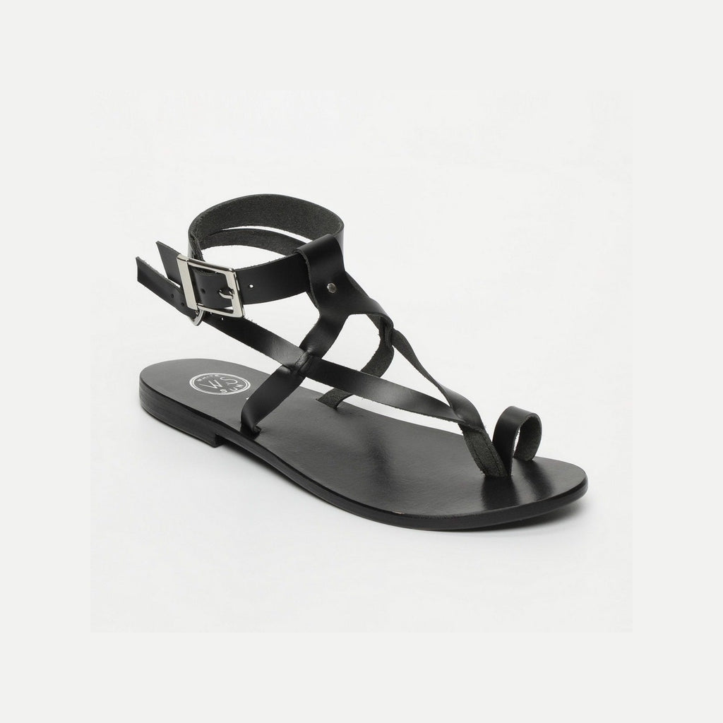 White Sun - Sandales Hermance - Black Buff - Black