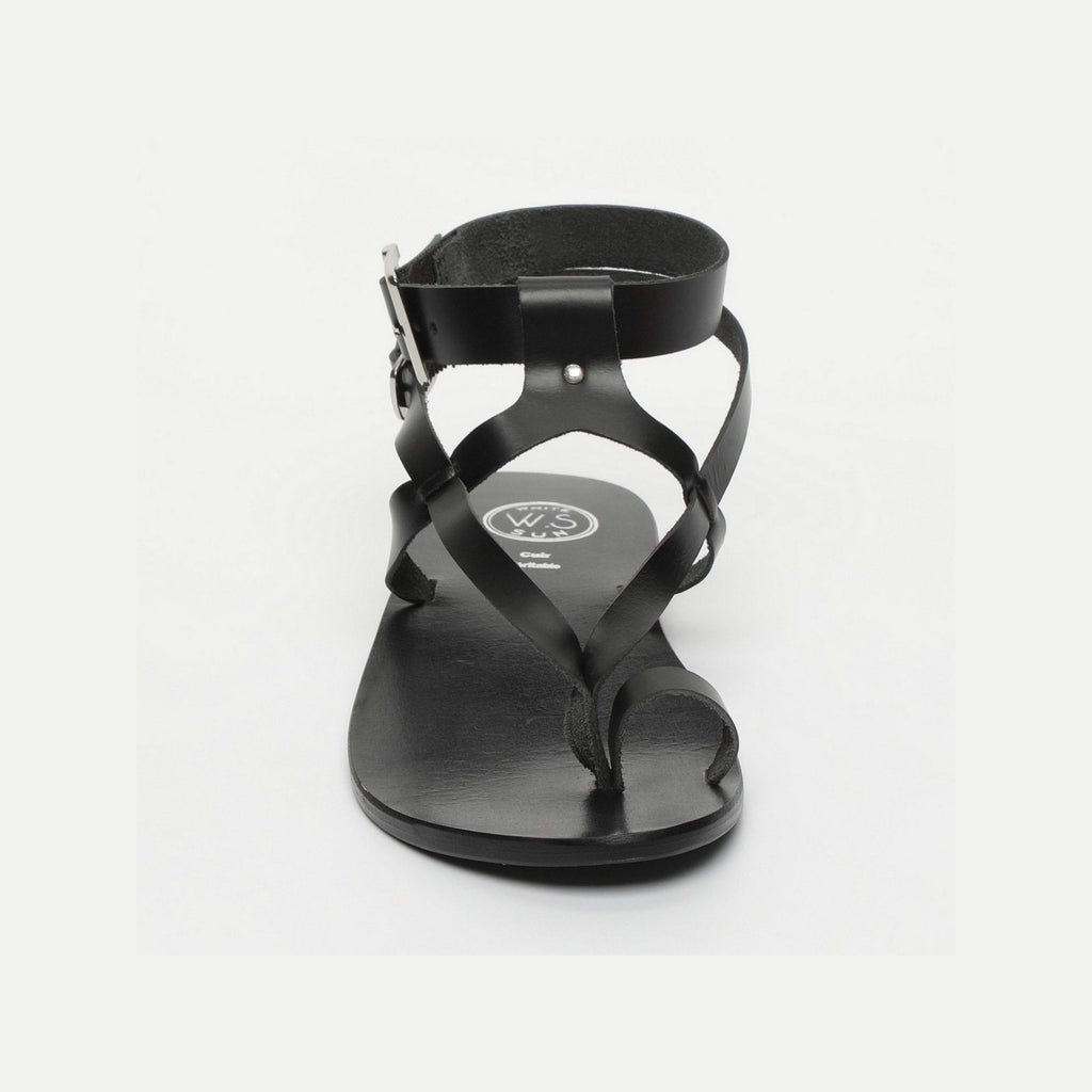 White Sun - Sandales Hermance - Black Buff - Black