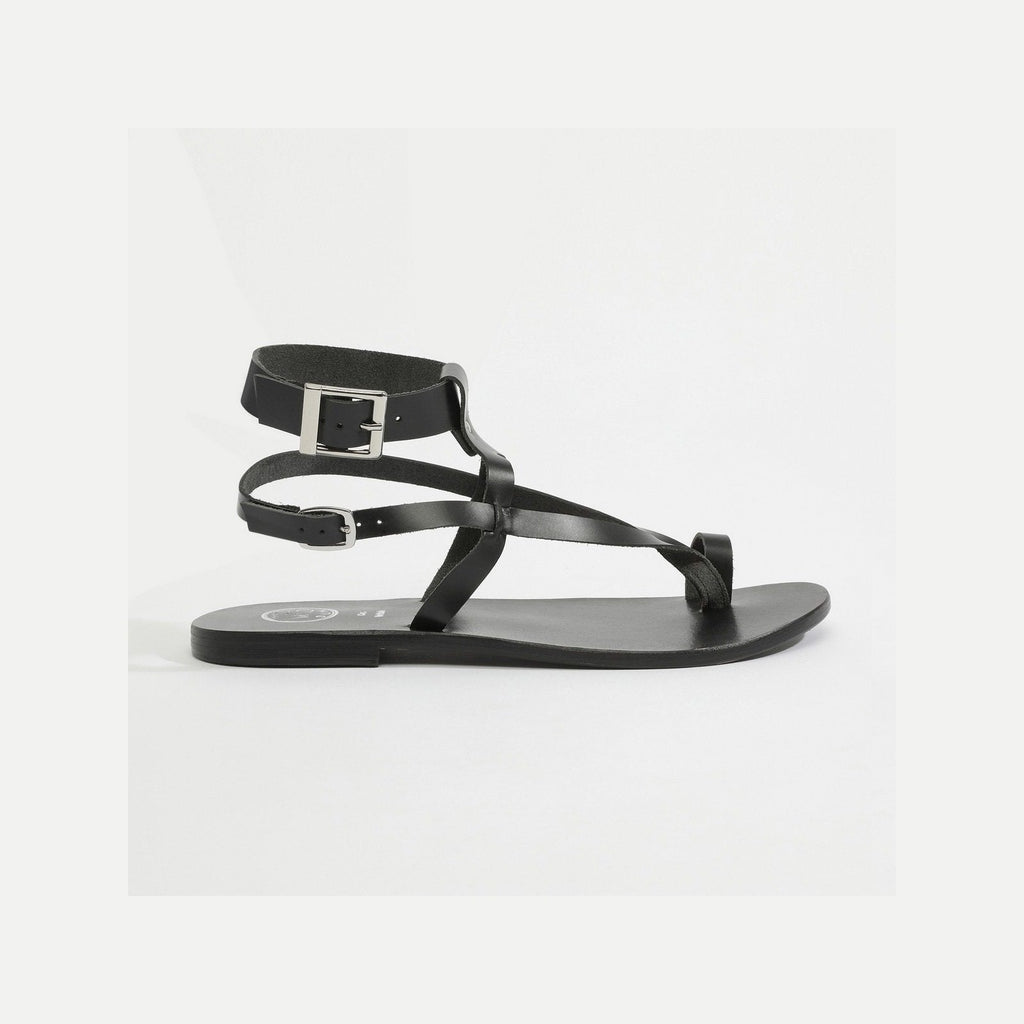 White Sun - Sandales Hermance - Black Buff - Black