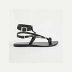White Sun - Sandales Hermance - Black Buff - Black