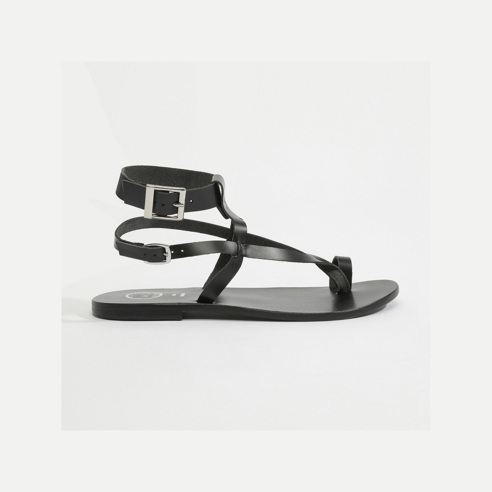 White Sun - Sandales Hermance - Black Buff - Black
