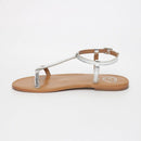 White Sun - Sandales Lagorn - Silver Goat Leather - Silver