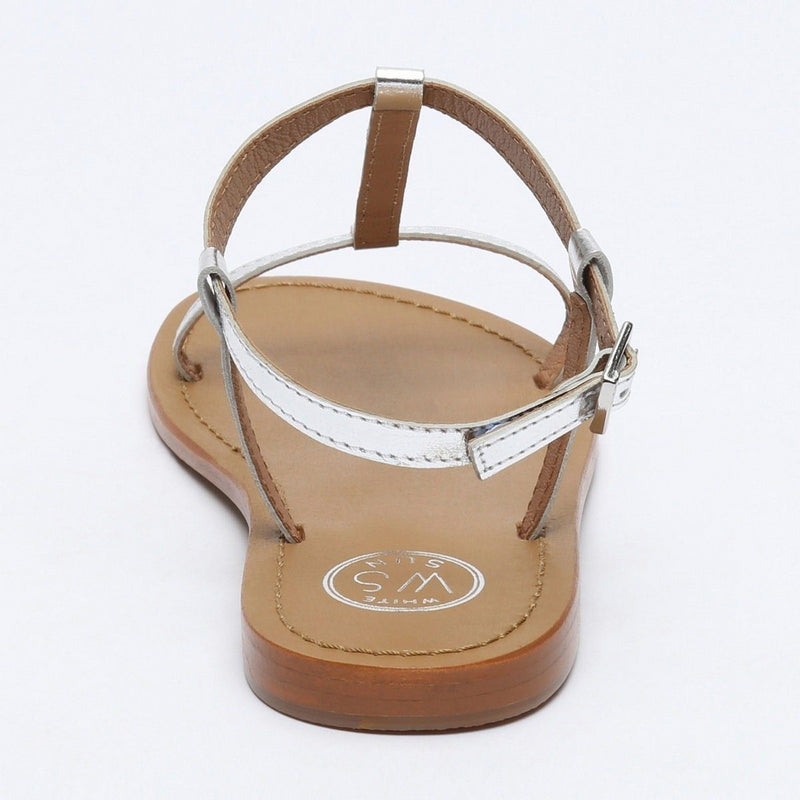 White Sun - Sandales Lagorn - Silver Goat Leather - Silver