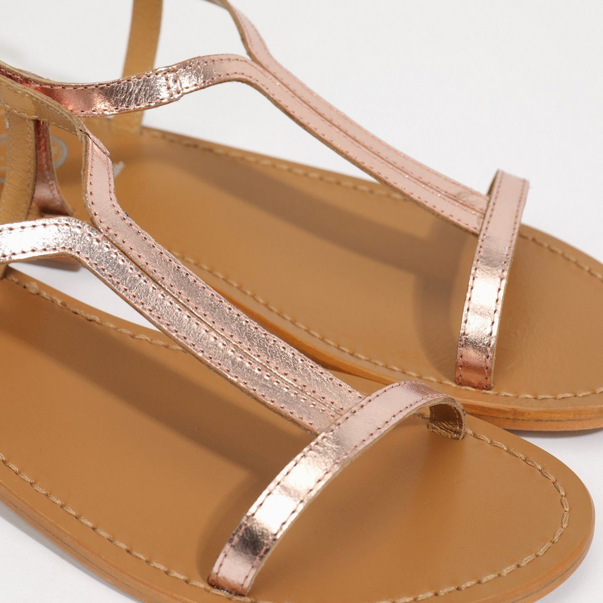 White Sun - Sandales Miramar - Cow Rose Gold - Goldpink