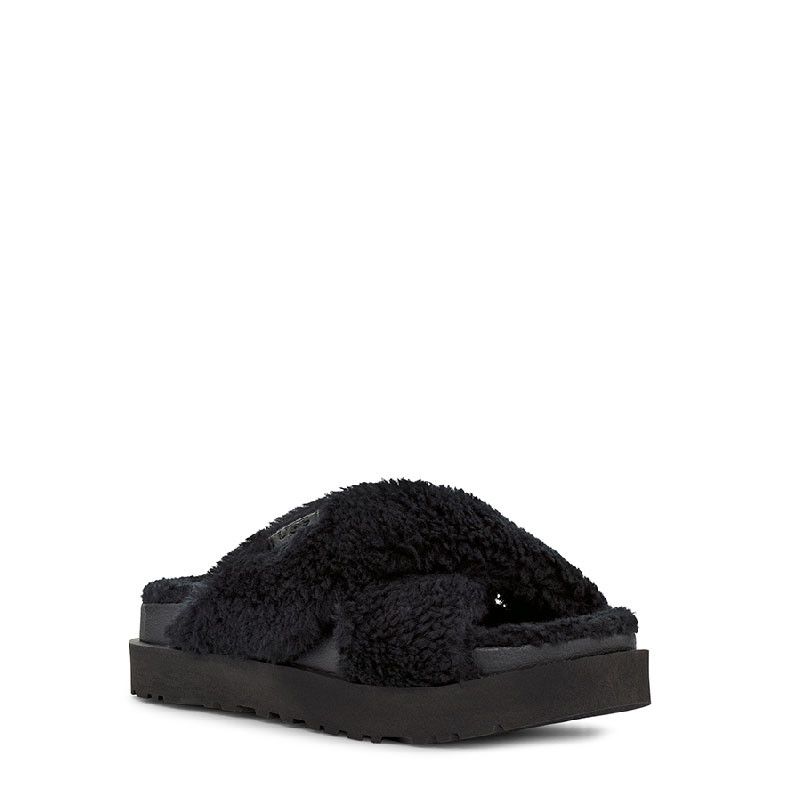 Sandalias Fuzz Sugar Cross Slide - Negro - Mujer