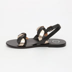 White Sun - Sandalias Guaruja - Negro y dorado - Mujer