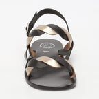 White Sun - Sandalias Guaruja - Negro y dorado - Mujer