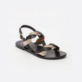 White Sun - Sandalias Guaruja - Negro y dorado - Mujer