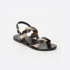 White Sun - Sandalias Guaruja - Negro y dorado - Mujer