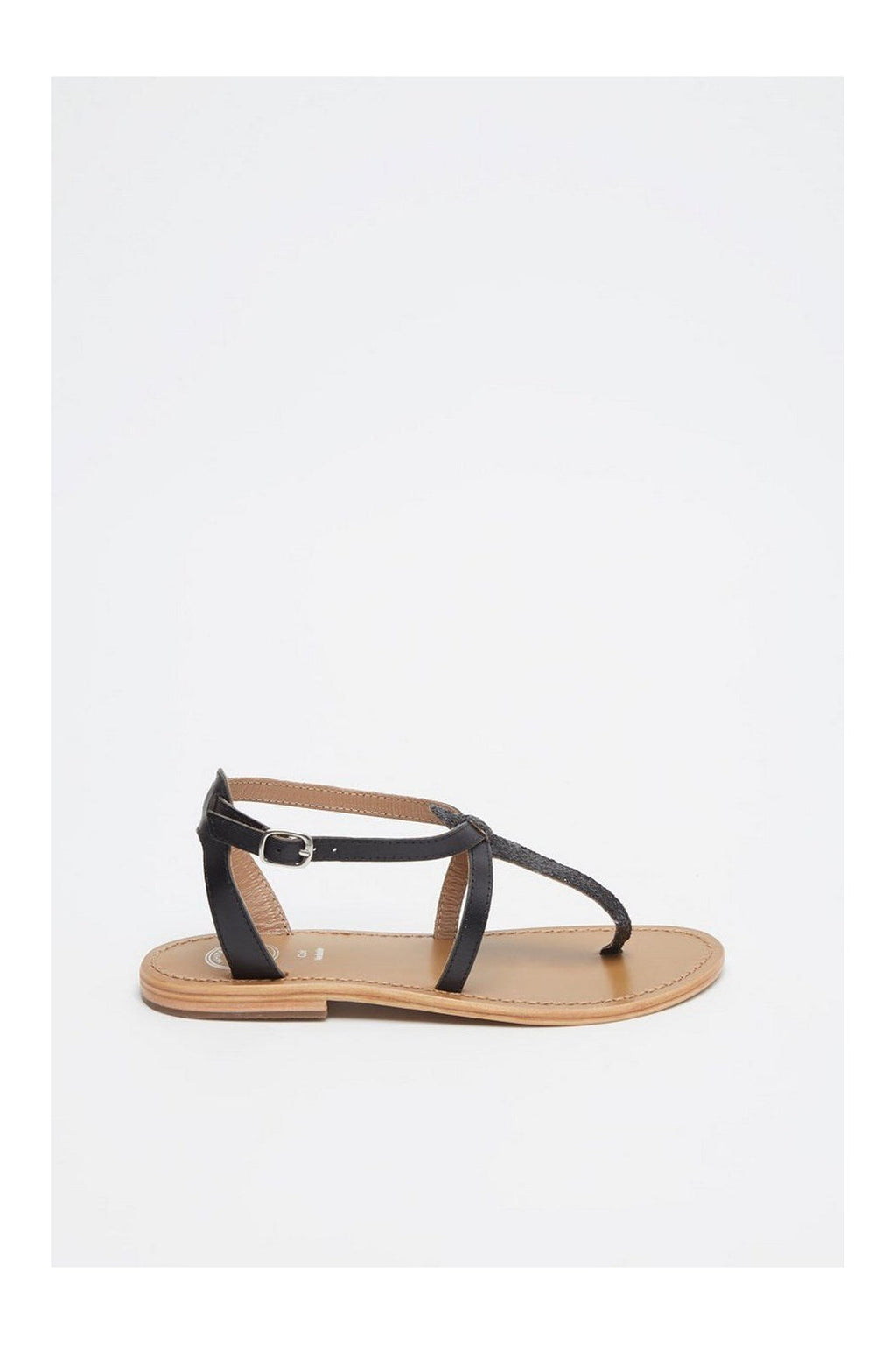 White Sun - Sandales Harpa - Goat Black / Glitter Black - Black