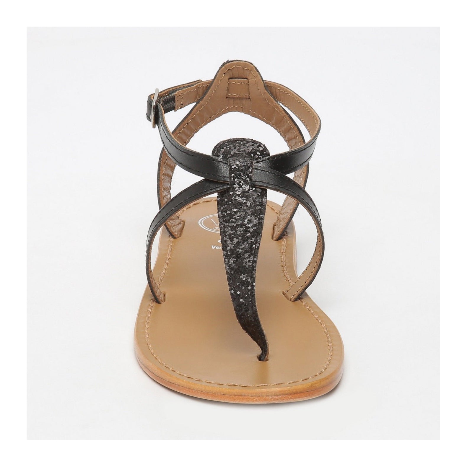 White Sun - Sandales Harpa - Goat Black / Glitter Black - Black