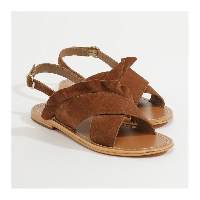 White Sun - Lilly Sandals - Suede Camel - Camel