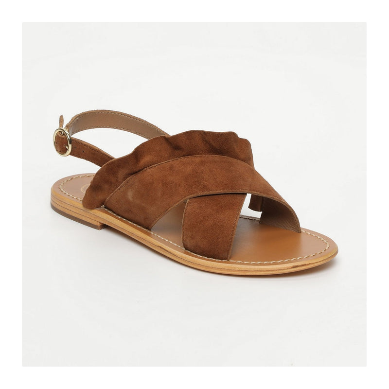 White Sun - Lilly Sandals - Suede Camel - Camel
